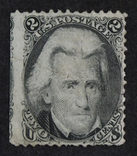 CKStamps: US Stamps Collection Scott#73 2c Jackson Unused Regum Lightly Crease
