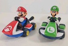 Set Of Jakks Pacific Mario Cart Spinout Cars - Mario And Luigi (Not Pull Back)