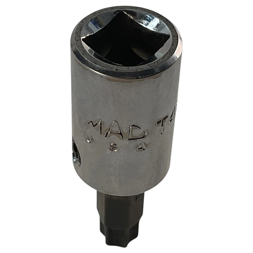 Хромированный драйвер для торцевых головок Mac Tools T45 3/8 дюйма сделано в США хорошее состояние б/у - Изображение 4 из 4