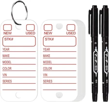 Poly Key Tags Label With Rings Plastic Car Key Chain Tags Lot For Dealer 200 PCS