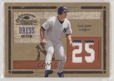 2004 Donruss Classics Dress Code Jersey Number Game-Worn /100 Jason Giambi 7eo
