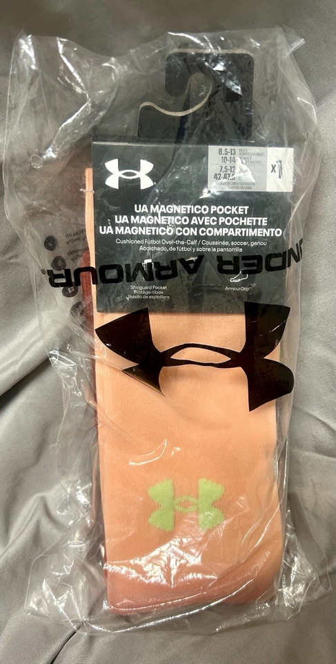 Under Armour Unisex Magnetico Pocket Soccer Socks Large M 8.5-13/W 10-14 NWT - Image 2 of 4