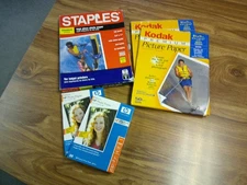 Lot of Photo Paper - 8.5x11 Kodak "Satin", Staples "High Gloss", 4x6 HP "Glossy"