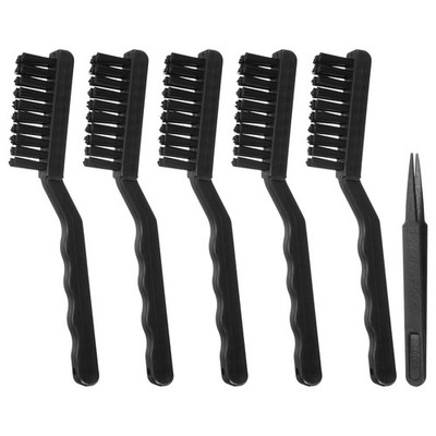 ESD Brush, 5Pcs Electronic Cleaning Brush Set Angled Handle, 16x67mm Bristles