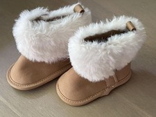First Steps Baby Girl Faux Fur Suede Boots Si...