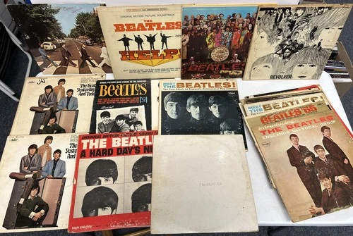 Beatles Vinyl Lot Of 21, *Poor Low Grade Copies* Abbey Road, Yesterday, Pepper