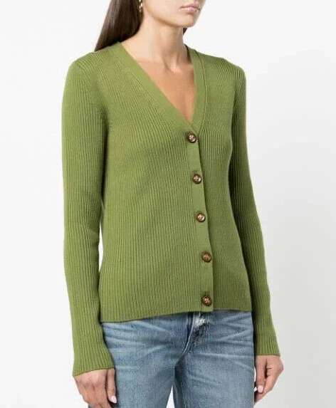 Tory burch green best sale cardigan
