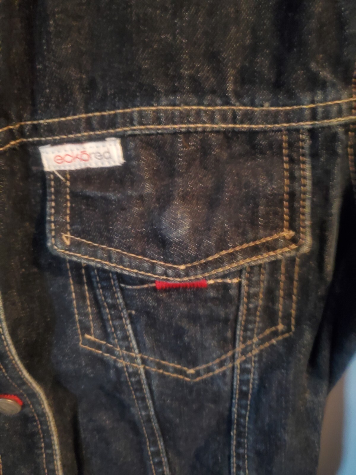 Echo red Denim Foundry Levi Jacket Size Medium - image 2