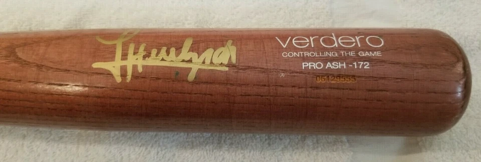 JHOULYS CHACIN AUTOGRAPH GAME USED BAT COLORADO ROCKIES / BREWERS JSA COA - Image 3 of 4