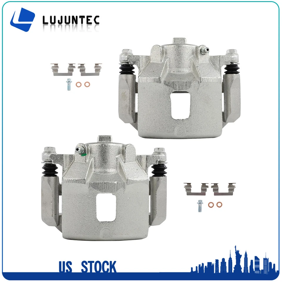 For 2007 08 09 2010 Chevrolet Cobalt Pair Front Disc Brake Calipers w/Bracket - Image 2 of 4