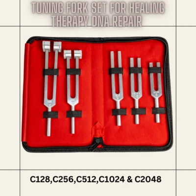 TOOL MASTERS UK Vibrational Healing Tuning Forks Chakra Sound Therapy Set Multiple Frequencies