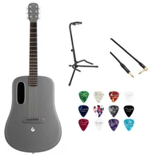 LAVA ME 4 Carbon 38 Space Grey w/ Guitar Stand, Kopul Cable, Guitar Picks Bundle