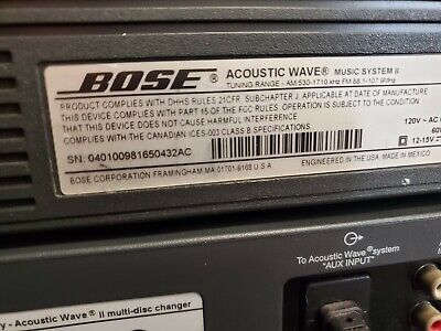 Bose Acoustic Wave Music System II With Multi-Disc Changer Bose Acoustic Wave Music System II With Multi-Disc Changer