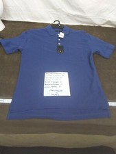 NWT Cotton traders casuals BLUE Medium short sleeve collared shirt polo