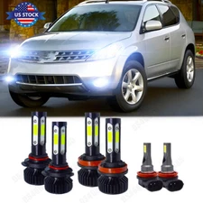 For 2009-2014 Nissan Murano 6X LED Headlight Bulbs High&Low Beam Fog Light Bulbs