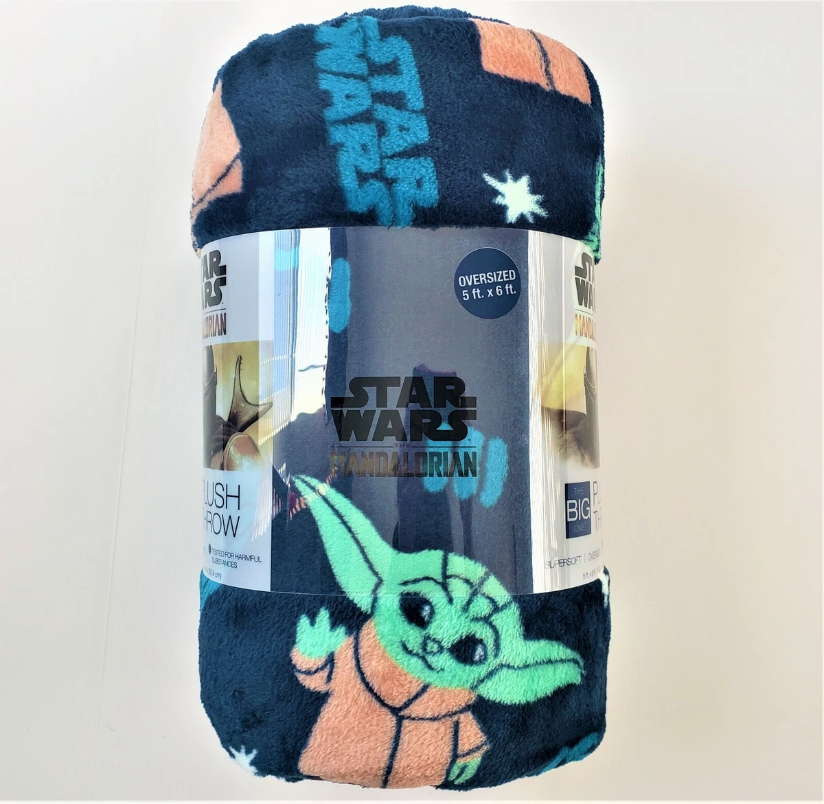 The big one star wars mandalorian baby yoda blanket supersoft oversized plush throw sale