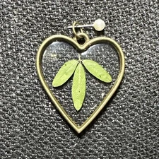 New Hand Made Necklace Pendant One-of-a-kind Unique Real Pressed Leaves