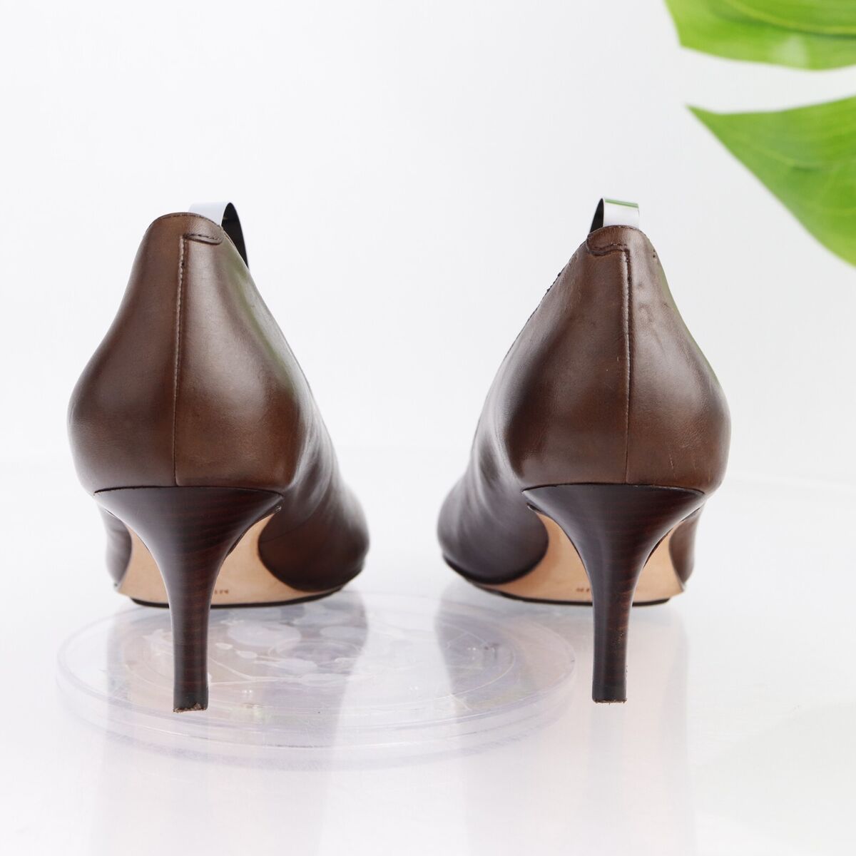 Cole Haan Womens Air Talia Pump Size 7 Brown Leather Kitten Cole Haan Womens Air Talia Pump Size 7 Brown Leather Kitten
