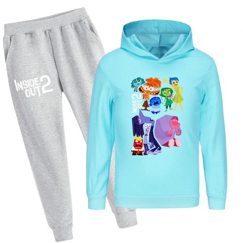 Inside Out 2 Clothes Set Kids Hoody Sweatshirt Pants 2pcs Set Tracksuit - Picture 29 of 54