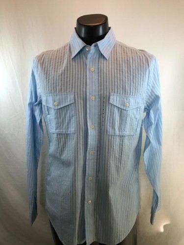 NWT Gap Dress Dress Shirt - Blue Stripes - M - Picture 9 of 14