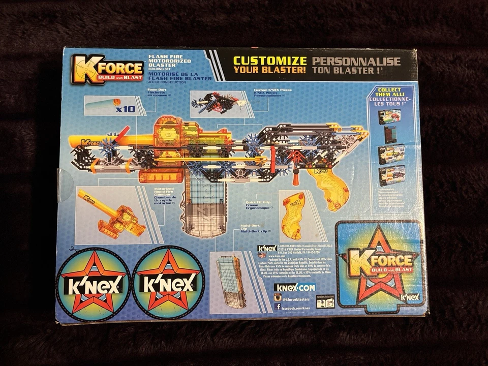 NEW K'NEX K-Force Flash Fire Motorized Blaster Building Set | Fires Darts 75f! - Image 2 of 4