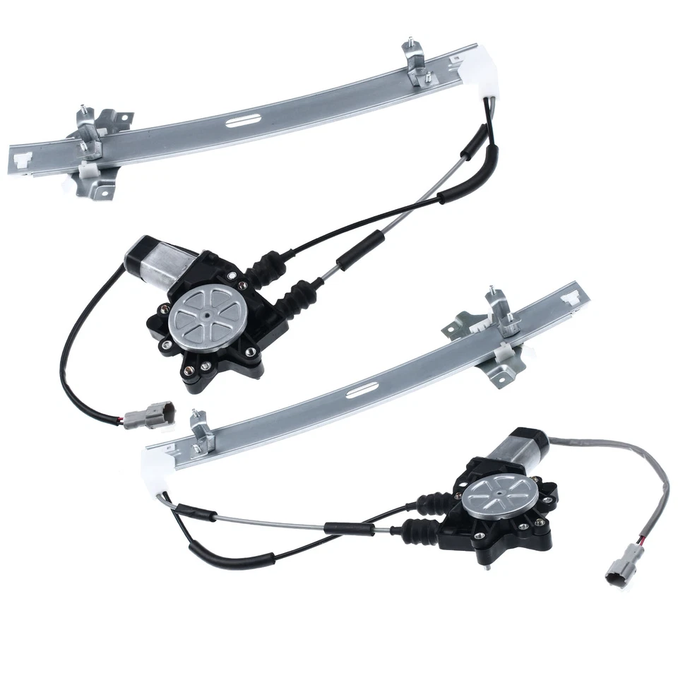 2 piezas reguladores de ventana eléctrica con motor para Kia Spectra Sephia delantero izquierdo y derecho Foto 3 de 4