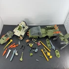 Vintage GI Joe Vehicle & Figure Parts Lot Tank Truck Missiles Accessories As Is
