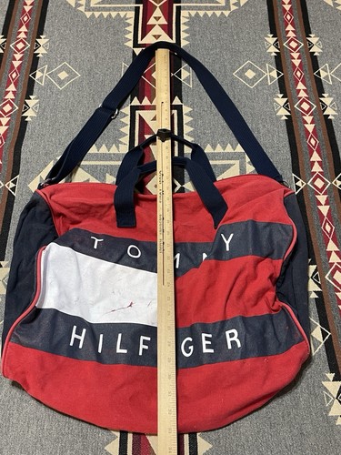 Borsone Tommy Hilfiger bandiera rossa logo anni 90 vintage viaggio M3 - Foto 2 di 6