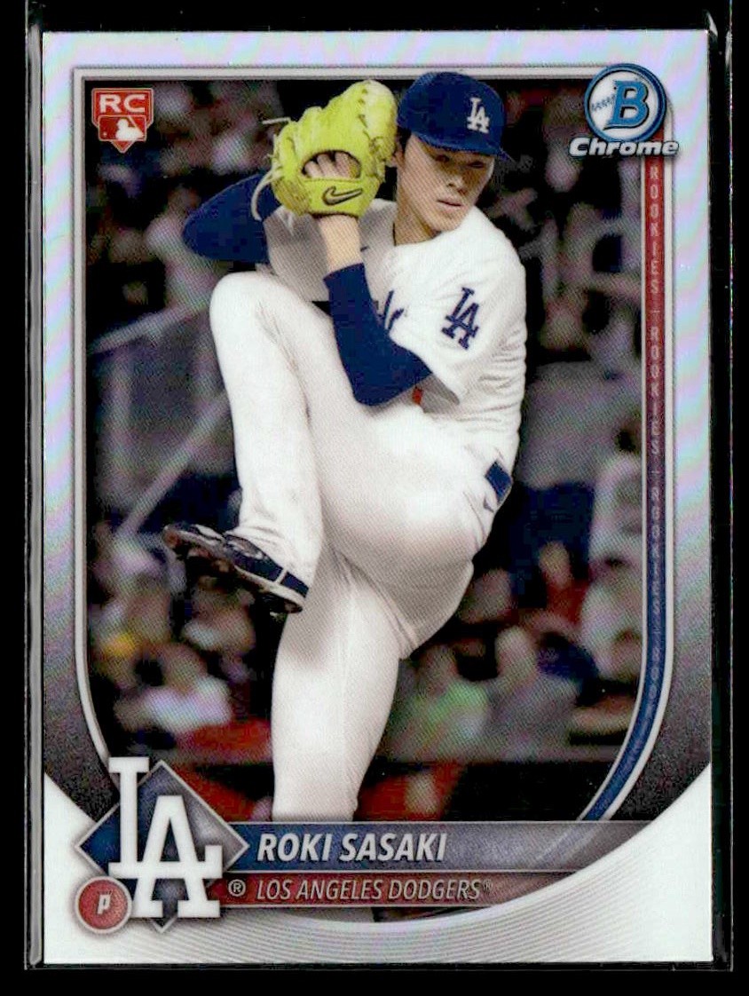 2025 Bowman #12 Roki Sasaki Bowman Chrome Red Rookie Logo