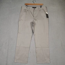 Kenneth Cole Pants Men's 33x30 Taupe Stretch Flat Front Straight Leg Chino NWT