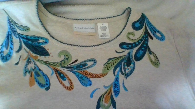 NWT Beautiful Embroidered/Sequin Alfred Dunner Size 2X Blouse AUTUMN WEEKEND WOW