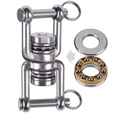 Dual Hanging Rings Hammock Swing Hanger, Swivel Stainless Steel Mounting Bear...