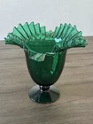 Vintage Blenko Glass Vase - Design #388 Emerald Green 1950s Stunning Mint