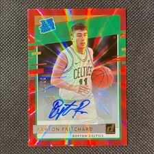 2020-21 Panini Donruss #238 Payton Pritchard Rated RC Red Holo Laser Auto /49