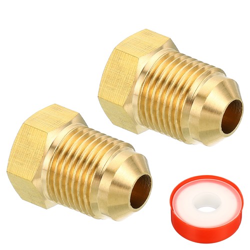 2 x 3/8SAE Male 1/4SAE Female Brass Flare Tube Fitting Adapter Reducer Coupling