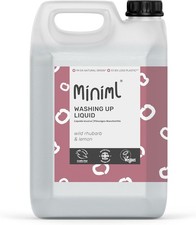 Miniml Eco Washing Up Liquid 5L Refill Wild Rhubarb & Lemon Scented Dish Cleaner 4.20 per litre