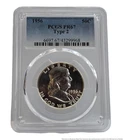 PCGS PR67 Proof 1956 P Philadelphia Franklin 50C Half Dollar Fine Silver Coin