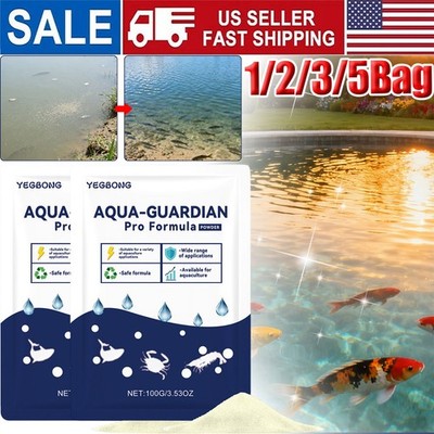 Aquarium Water Clarifier Powder Pro Formula Aquaculture Water Purifier 100g