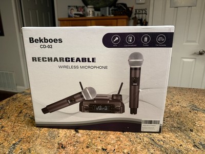 Professional Dual Dynamic Handheld UHF Wireless Microphone System, Magnetic I...
