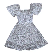 Sienna Sky Dress Womens Size S Short Sleeve Buttons Causal Comfy