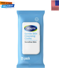 Cetaphil Gentle Skin Cleansing Cloths, 25 ct, Fragrance Free Face and Body Wipes
