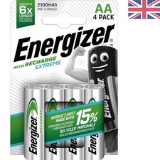 Accu Recharge Extreme Rechargeable AA Batteries - Eco-Conscious 4-Pack 23.99 per battery