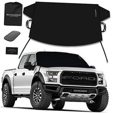 Windshield Snow Cover - Windshield Cover for Ice Large 74 x 43 Inches Black