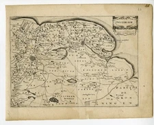 Rare-Antique Map-OOSTERGO-FRIESLAND-NETHERLANDS-Colom-c. 1635