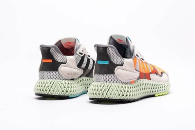 🔥 Adidas ZX 4000 4D I Want I Can Grey Size 14 gray white green
