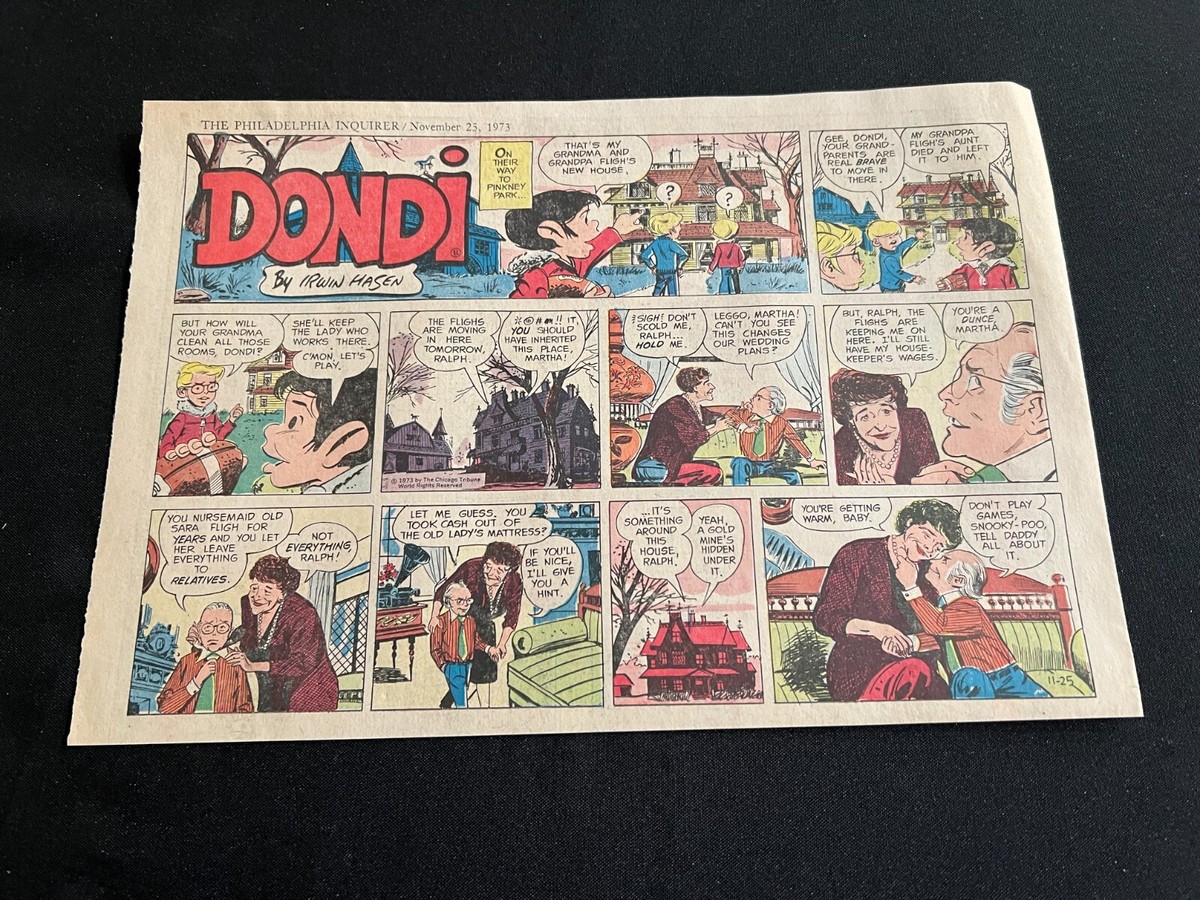 #H17 DONDI by Irwin Hasen Lot of Sunday Half Page Comic Strips 1973