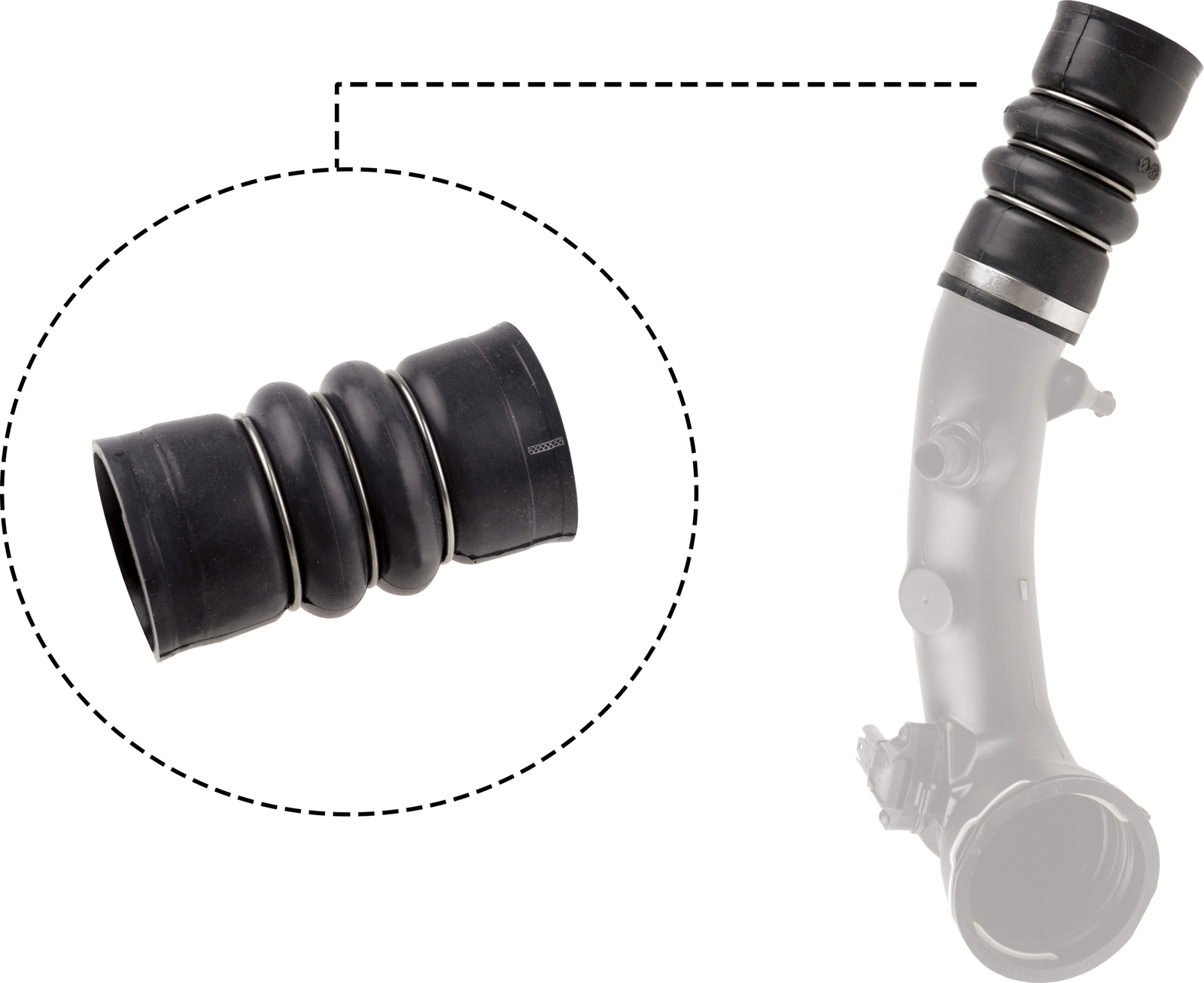 GATES 09-0733 Charger Air Hose for BMW