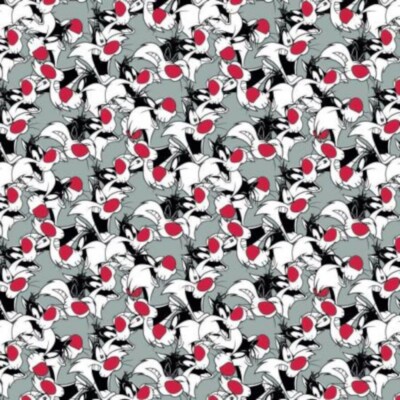 100 % Baumwollstoff Camelot Stoffe Looney Tunes Sylvester Kinder Cartoon TV Show