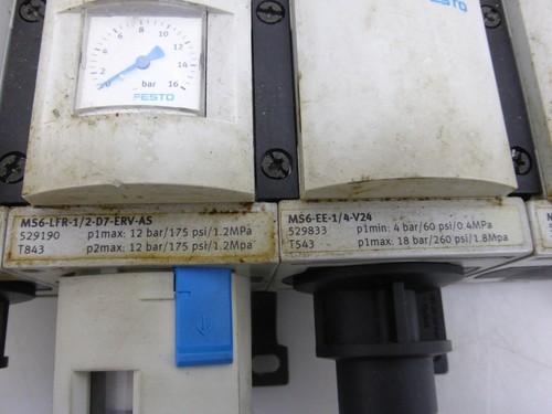 Festo Maintenance Unit MS6-EM-1/2-S MS6-LFR-1/2-D7-ERV-AS MS6-EE-1/4-V24 - Bild 4 von 9