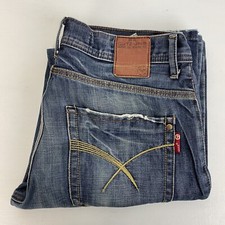 Gutz Mens Vintage Straight Distressed Button Up Jeans Size 32 GUC JMAC4GZ3